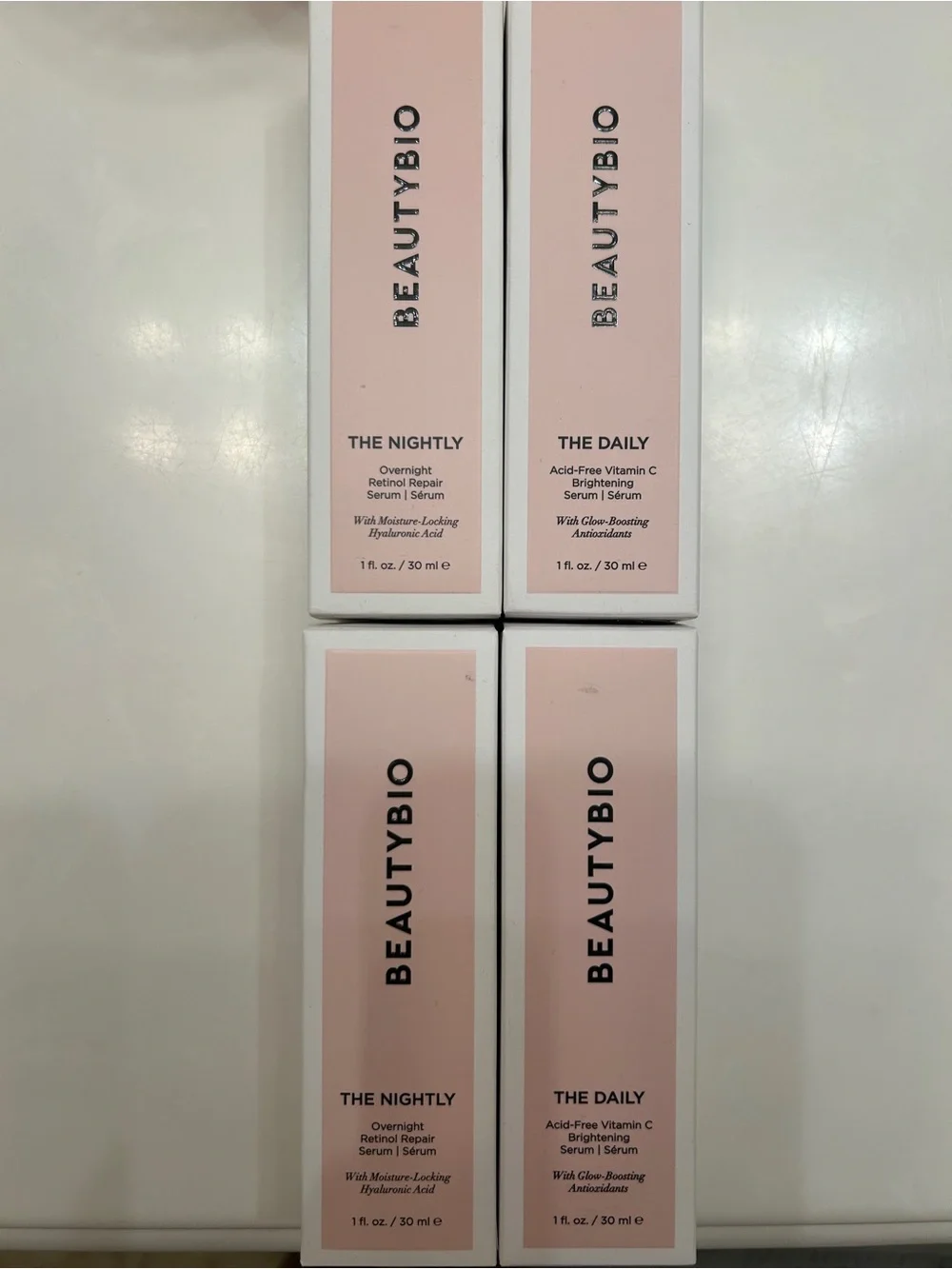 The Daily & The Nightly Serum Set in Light Pink